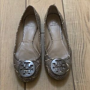 Tory Burch snake skin flats